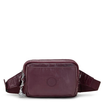 Kipling Abanu Multi Metallic Convertible Crossbody Bags Burgundy | AU8195DJR