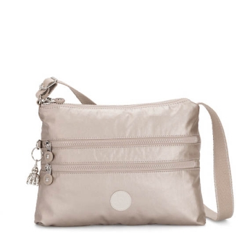 Kipling Alvar Metallic Crossbody Bags Silver | AU8742CVR