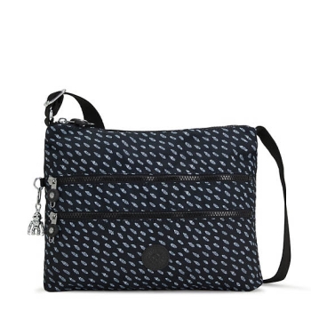 Kipling Alvar Printed Crossbody Bags Black White | AU8649ZPG