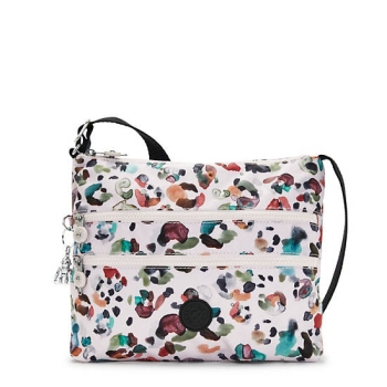 Kipling Alvar Printed Crossbody Bags White Multicolor | AU6145RSV