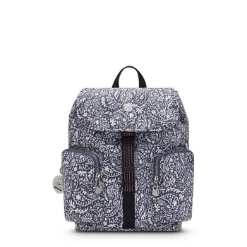 Kipling Anto Woodstock Backpacks White Blue | AU7856PQK