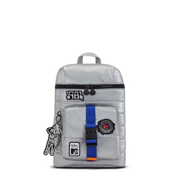 Kipling Bosko MTV Backpacks Silver | AU0478RVF