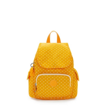 Kipling City Pack Mini Printed Backpacks Yellow | AU1349JDG