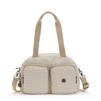 Kipling Cool Defea Classic Printed Shoulder Bags Beige | AU3798TOD