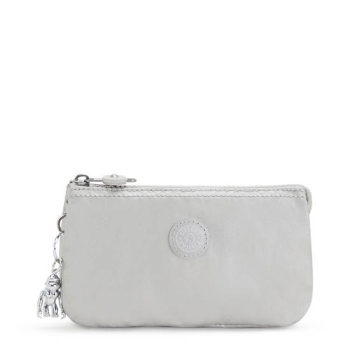 Kipling Creativity Large Metallic Pouches Beige | AU7460KFB