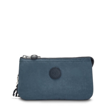 Kipling Creativity Large Pouches Navy Grey | AU0164HDO