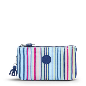 Kipling Creativity Large Printed Pouches Blue White | AU1783VNC