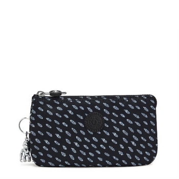 Kipling Creativity Large Printed Pouches Black White | AU4895MQF