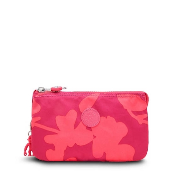 Kipling Creativity Large Printed Pouches Pink | AU7241CVM