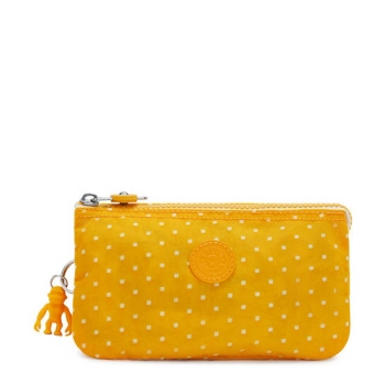 Kipling Creativity Large Printed Pouches Yellow | AU7402HDG