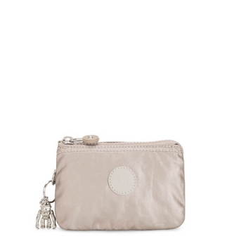 Kipling Creativity Small Metallic Pouches Beige | AU5270NUW