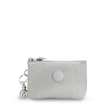 Kipling Creativity Small Metallic Pouches Silver | AU6052GFT