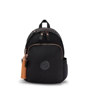 Kipling Delia Classic Backpacks Black Pink | AU9178NQU