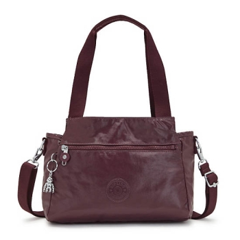 Kipling Elysia Metallic Shoulder Bags Burgundy | AU0987MSR