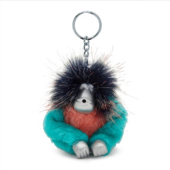 Kipling Fun Hair Sven Monkey Keychains Green | AU5197WCI