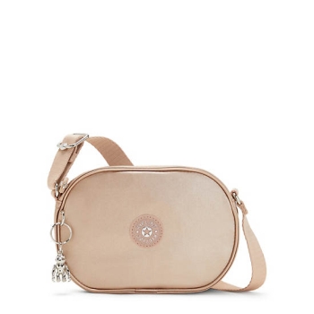 Kipling Gema Metallic Crossbody Bags Gold Metal | AU1092JXZ