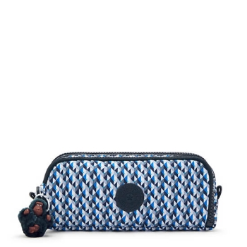 Kipling Gitroy Classic Printed Pencil Case Blue | AU7108TVZ