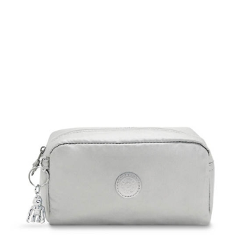 Kipling Gleam Metallic Pouches Silver | AU2045EQL