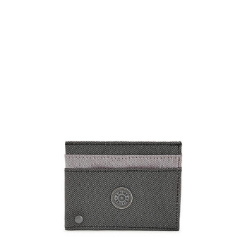 Kipling Jonas Card Case Pouches Grey Black | AU5762JLY