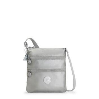 Kipling Keiko Metallic Crossbody Mini Bags Silver | AU3027XCJ