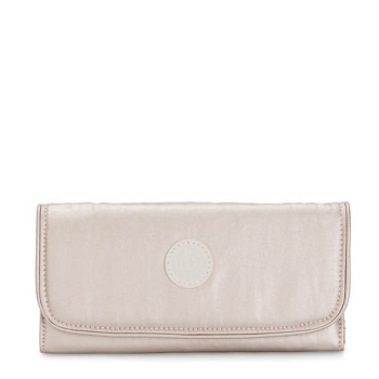 Kipling Money Land Metallic Snap Wallets Beige | AU1650RKF