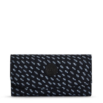 Kipling Money Land Printed Snap Wallet Handbags Black | AU5316MFQ