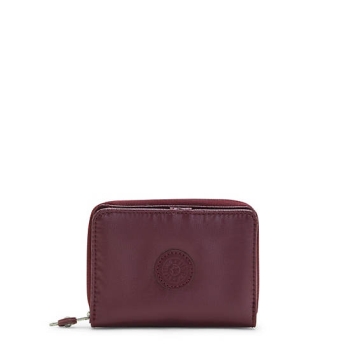 Kipling Money Love Metallic Small Wallets Burgundy | AU6973DWC