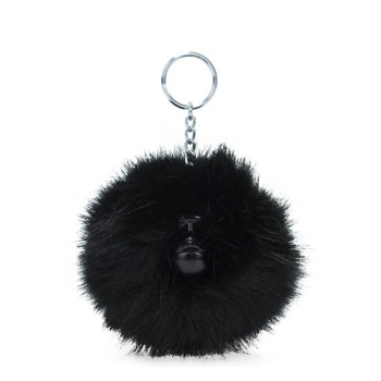 Kipling Pompom Monkey Keychains Black | AU1573HLA