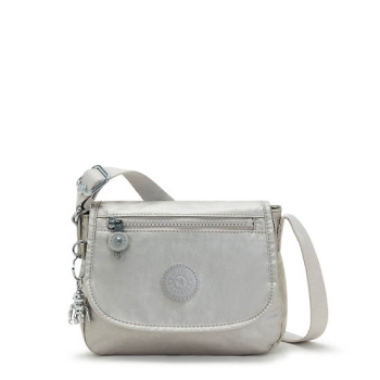 Kipling Sabian Metallic Crossbody Mini Bags Silver | AU0134PLB