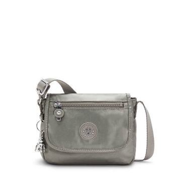 Kipling Sabian Metallic Crossbody Mini Bags Grey | AU4679MHF