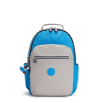 Kipling Seoul Large 15" Laptop Backpacks Blue Grey | AU1709UQK