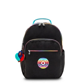 Kipling Seoul Large Fashion 15" Laptop Backpacks Black Multicolor | AU0985NSO