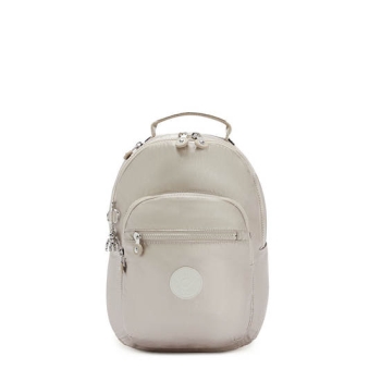 Kipling Seoul Small Metallic Tablet Backpacks Beige | AU2564LMP