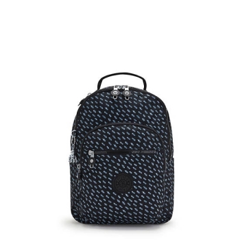 Kipling Seoul Small Printed Tablet Backpacks Blue White | AU2064VKU