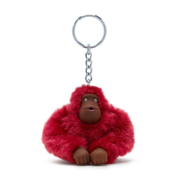 Kipling Sven Small Monkey Keychains Burgundy | AU1576ETK