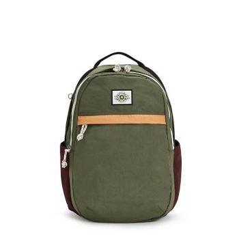 Kipling Xavi 15" Laptop Backpacks Olive | AU0482LYX