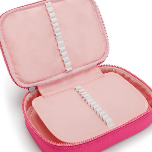 Kipling 100 Pens Classic Case Pouches Pink | AU5324YAS