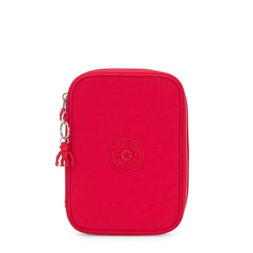 Kipling 100 Pens Classic Pencil Case Red | AU7910LVB