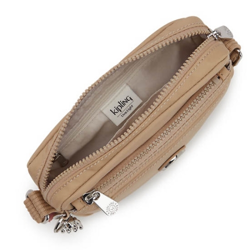 Kipling Abanu Slim Crossbody Bags Beige | AU4869VIE