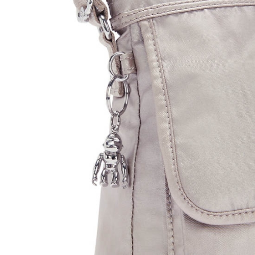 Kipling Aisling Metallic Crossbody Bags Silver | AU5179NVZ