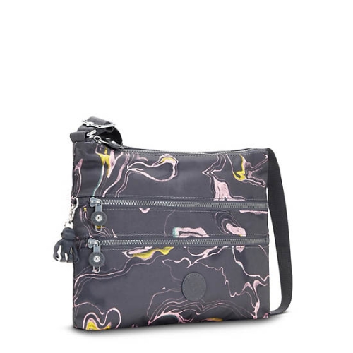 Kipling Alvar Printed Crossbody Bags Grey Multicolor | AU3705XLI