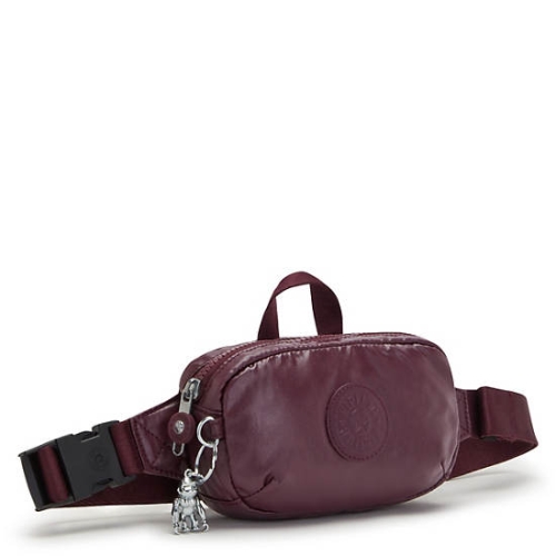 Kipling Alys Metallic Waist Bags Burgundy | AU1503VNF