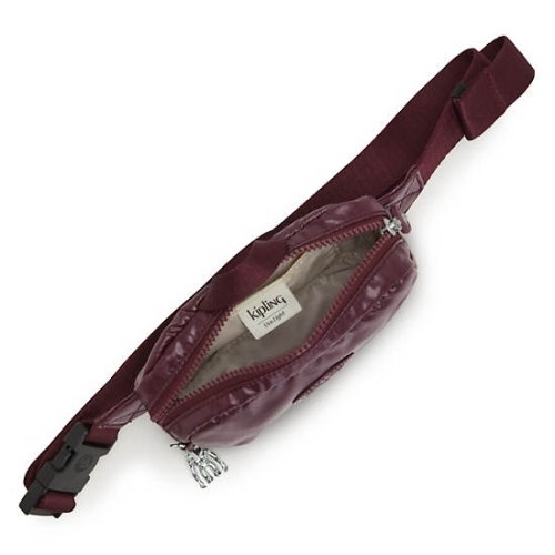 Kipling Alys Metallic Waist Bags Burgundy | AU1503VNF