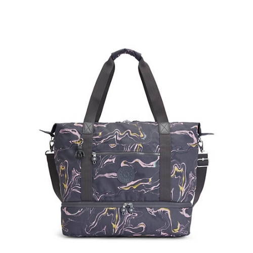 Kipling Art M Weekender Printed Tote Bags Grey | AU2340TDX