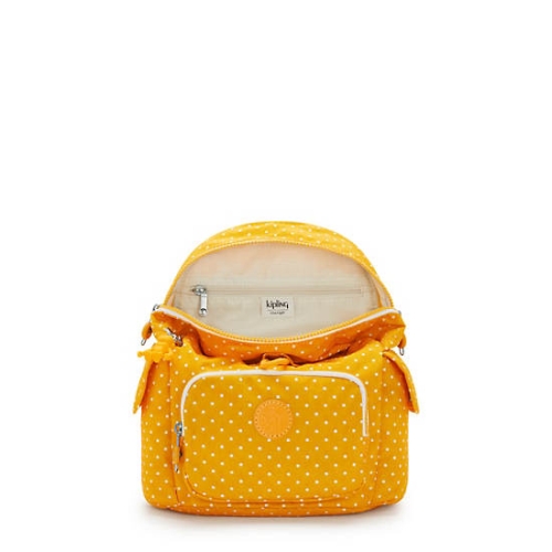 Kipling City Pack Mini Printed Backpacks Yellow | AU1349JDG