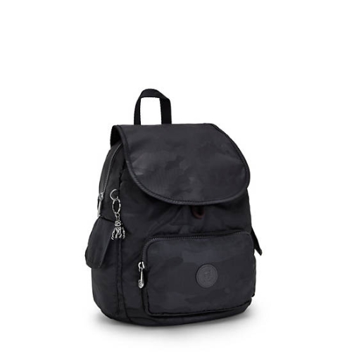 Kipling City Pack Small Classic Backpacks Black Camo | AU8164LCB