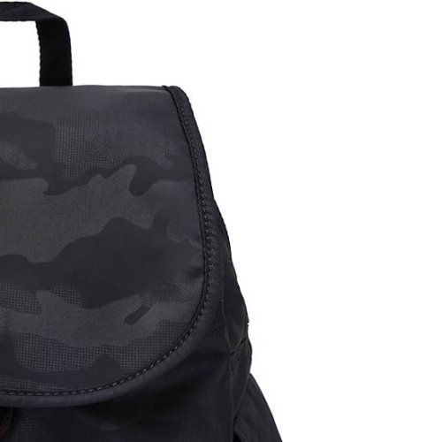 Kipling City Pack Small Classic Backpacks Black Camo | AU8164LCB