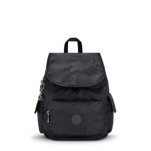 Kipling City Pack Small Classic Backpacks Black Camo | AU8164LCB