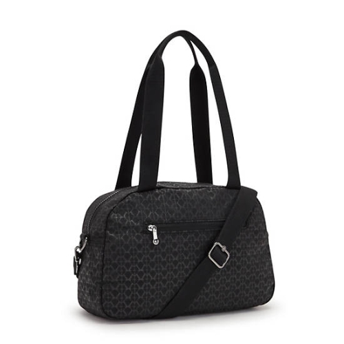 Kipling Cool Defea Printed Shoulder Bags Black | AU2386PXZ