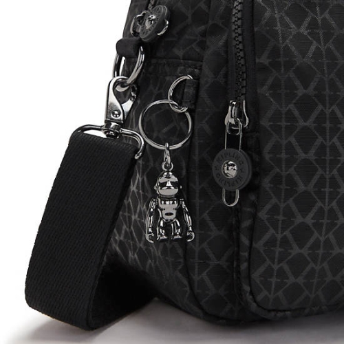 Kipling Cool Defea Printed Shoulder Bags Black | AU2386PXZ